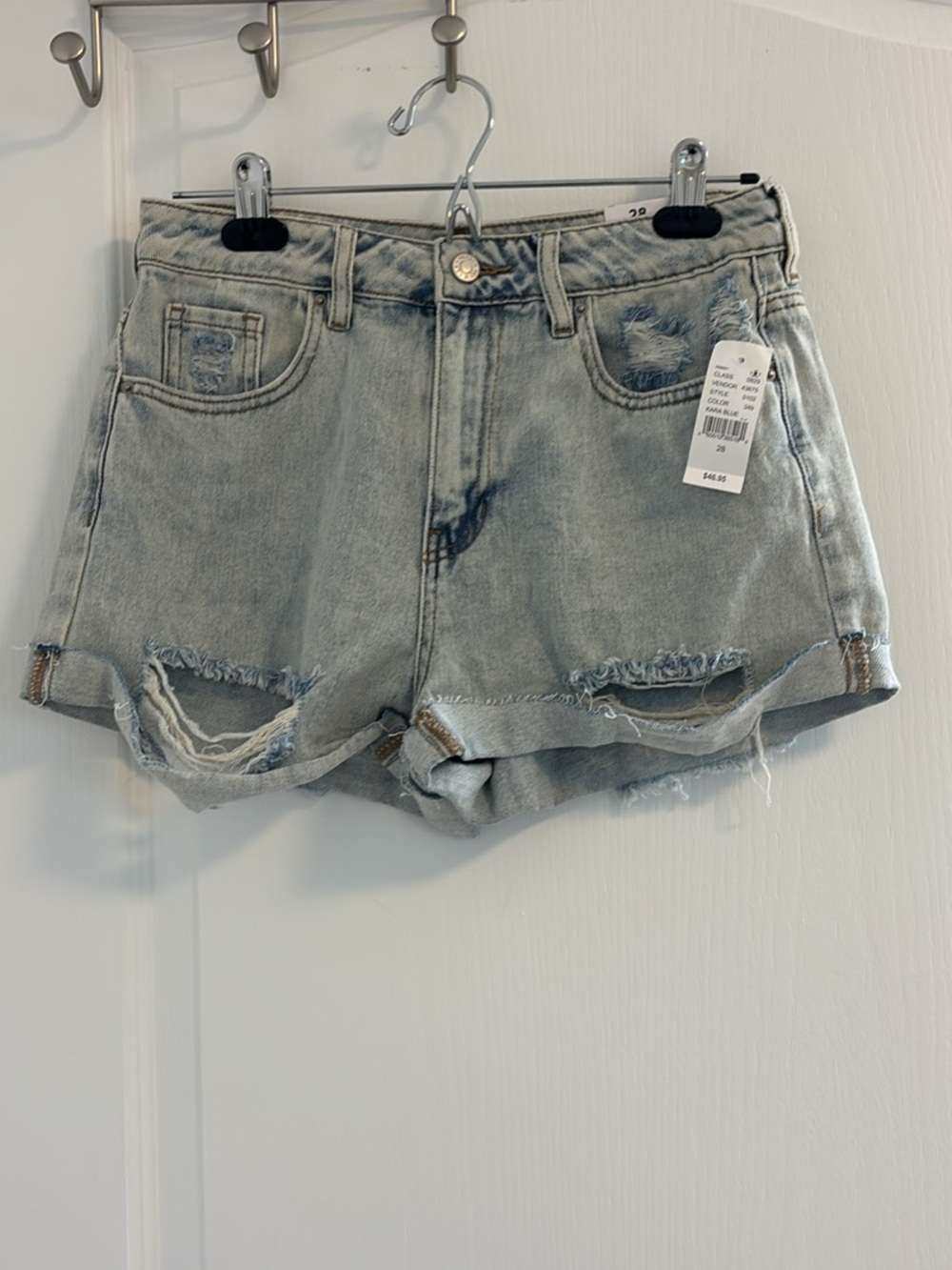 PacSun Light Wash Distressed Denim Shorts